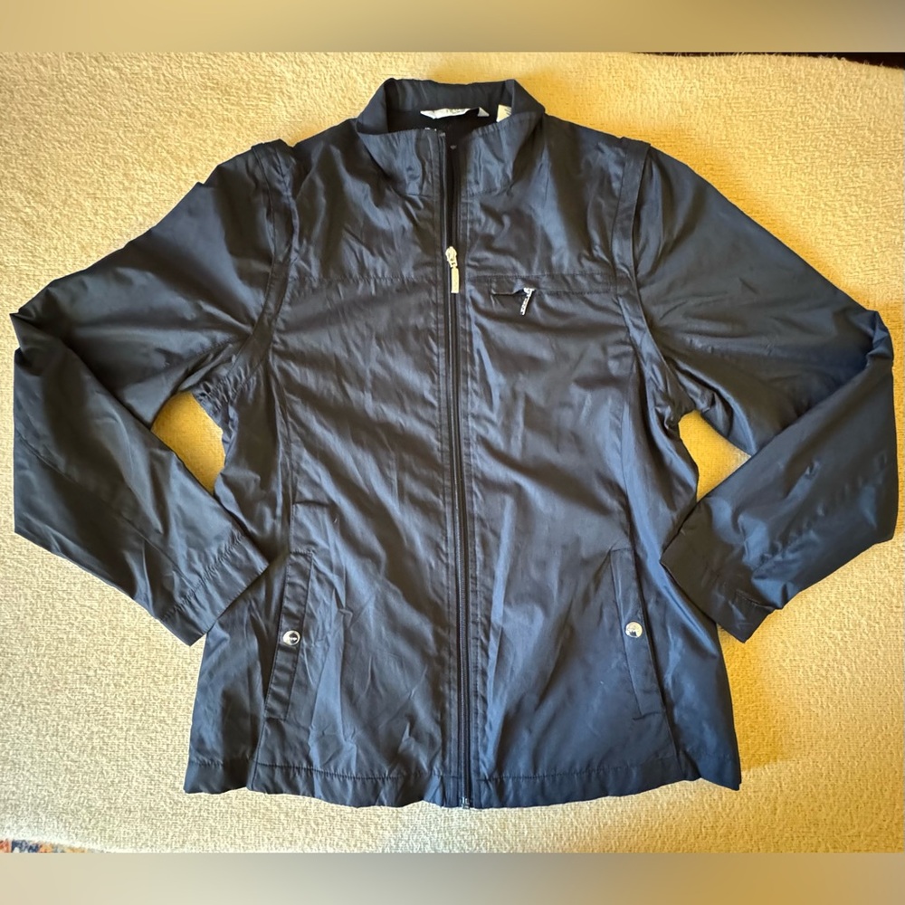 Izod Dark Black Utility Jacket for Women